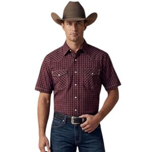 Panhandle Slim Plaid Pearl Snap Buttons Men's Shirt